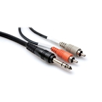 Hosa TRS-202, Insert Cable, 1/4 in TRS to Dual RCA, 2 m