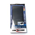Ansmann 1700-0095, Powerbank 10.8 External USB rechargeable battery pack, 2x USB Ports.