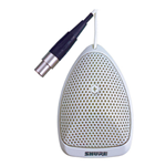 Shure MX391W-A/C, Cardioid - Miniature White Condenser Boundary Microphone