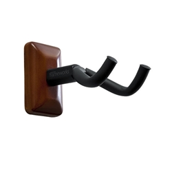 Gator Cases GFW-GTR-HNGRMHG, Frameworks Wall Mounted Guitar Hanger with Mahogany Mounting Plate