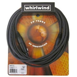 Whirlwind DKF20BK, Cable - AES/EBU, XLRF to XLRM, gold contacts, 20', W1800F-BK
