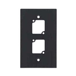 Ace Backstag WP-102, Single Gang Wall Panel with 2 Connectrix cutouts Black