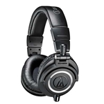 Audio-Technica ATH-M50X, Closed-back dynamic monitor headphones, detachable cables, black