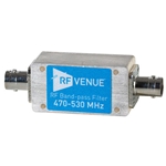 RF Venue BPF470T530, RF Venue band-pass filters, Frequency Band (470-530 MHz).