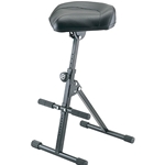 K&M 14047, Stool w/Pneumatic Height Adjustment, Black leather