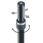 K&M 21364, Distance Rod - Ring Lock, Black