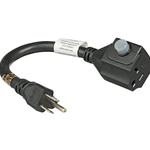 Furman Pro ADP-1520B, NEMA 5-20R To NEMA 5-15P Adapter Cord