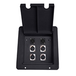 Elite Core FB4-SP Recessed Floor Box With 4 XLRF + 2 Speakon