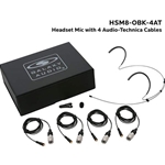 Galaxy Audio HSM4-OBK-4AT, Dual ear headset, black, wired for most AT models, 4 cables included