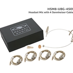 Galaxy Audio HSM8-UBG-4SEN, Dual ear headset, beige, Sennheiser
