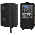 Galaxy Audio TQ8X-00, 8" woofer, 1" comp driver, 150 watts, 2 mic/line inputs, bluetooth, battery powered