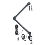 Gator Cases GFWMICBCBM4000, Desktop Broadcast/Podcast Microphone Boom Stand with On-Air Indicator Light