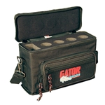 Gator Cases GM-4, Padded Bag for Up to 4 Mics w/ Exterior Pockets for Cables