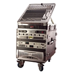 Gator Cases GRC-12X10 PU, ATA Molded PE Pop-Up Console Rack; 12U Top; 10U Bottom; w/ Casters