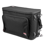 Gator Cases GR-RACKBAG-3UW, 3U Lightweight rolling rack bag with retractable tow handle