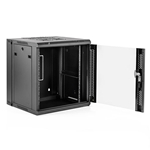 Gator Cases GRW2009509, Gator Rackworks Hinged Wall Mounted Rack; 9U, 21" Deep; Vented Glass Front Door