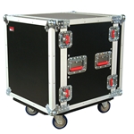 Gator Cases G-TOUR 12U CAST, ATA Wood Flight Rack Case; 12U; 17" Deep; w/ Casters