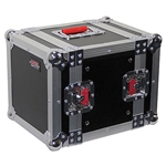 Gator Cases G-TOUR 6UHR, ATA Wood Flight Half Rack Case; 6U;  8" depth