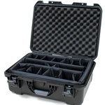 Gator Cases GU-2014-08-WPDV, Black waterproof case, 20" x 14" x 8". INTERNAL DIVIDER SYSTEM