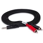 Hosa CMR-203, Stereo Breakout, 3.5 mm TRS to Dual RCA, 3 ft