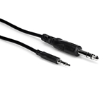 Hosa CMS-110, Stereo Interconnect, 3.5 mm TRS to 1/4 in TRS, 10 ft