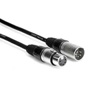 Hosa DMX-503, DMX512 Cable, XLR5M to XLR5F, 3 ft