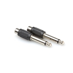 Hosa GPR-101, Adaptors, RCA to 1/4 in TS, 2 pc