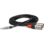 Hosa HMX-015Y, Pro Stereo Breakout, REAN 3.5 mm TRS to Dual XLR3M, 15 ft