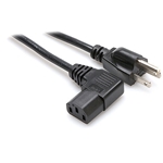 Hosa PWC-143R, Power Cord, Right-angle IEC C13 to NEMA 5-15P, 3 ft