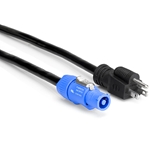 Hosa PWN-210, Power Cord, Neutrik PowerCON to Hosa NEMA 5-15P, 10 ft