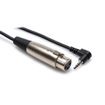 Hosa XVM-105F, Camcorder Microphone Cable, XLR3F to Right-angle 3.5 mm TRS, 5 ft