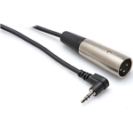 Hosa XVM-105M, Camcorder Microphone Cable, Right-angle 3.5 mm TRS to XLR3M, 5 ft