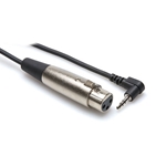 Hosa XVM-115F, Camcorder Microphone Cable, XLR3F to Right-angle 3.5 mm TRS, 15 ft