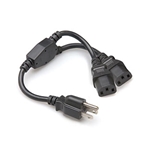 Hosa YIE-406, Power Y Cable, Dual IEC C13 to NEMA 5-15P, 1.5 ft