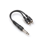 Hosa YPR-124, Y Cable, 1/4 in TS to Dual RCA