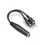 Hosa YPR-131, Y Cable, 1/4 in TSF to Dual RCA