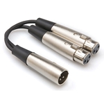 Hosa YXF-101.5, Y Cable, Dual XLR3F to XLR3M, 18 in