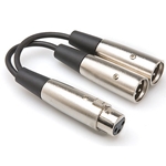 Hosa YXM-101.5, Y Cable, XLR3F to Dual XLR3M, 18 in