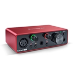 Focusrite Scarlett Solo (3rd Gen). SIngle input, USB Audio interface.