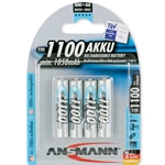 Ansmann Size AAA - 1100mAh 4-Pack Rechargeable Battery NiMH