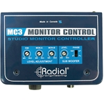 Radial MC3, Passive monitor controller, dual output, sub control, w/ headphone amp
