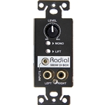 Radial SB-5W WallDI, Wall-mount stereo DI, passive, fits in single gang receptacle