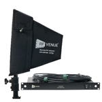 RF Venue DFINBDISTRO4, 4 Channel Wireless Microphone Upgrade Pack - Wallmount Black