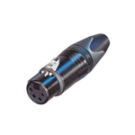 Neutrik NC4FXX-BAG, Connector - XLR - Neutrik, female inline, 4 pin, blk/silver