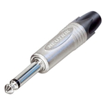 Neutrik NP2X, PLUG 1/4IN MONO C+ SERIES NICKEL/SILVER