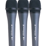 Sennheiser E 835 THREE PACK, Handheld microphone set with (3) e 835 Microphones
