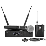 Shure QLXD124/85-G50, Bodypack and Vocal Combo System with WL185 and SM58