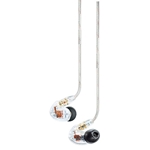Shure SE425-CL, Sound Isolating Dual Driver Earphone with Detachable Cable and Formable Wire (Clear)