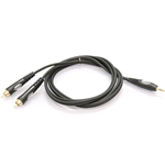 Whirlwind MST2R06, Y-Cable, 1/8" TRS male to (2) RCA male, 6'