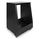 Gator Cases GFW-ELITESTUDIORK12-BLK, Frameworks Elite LED Angled Studio Rack - 12U BLK